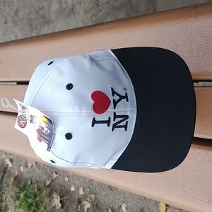 I 💕 New York Embroidered  Snapback Hat Black White New